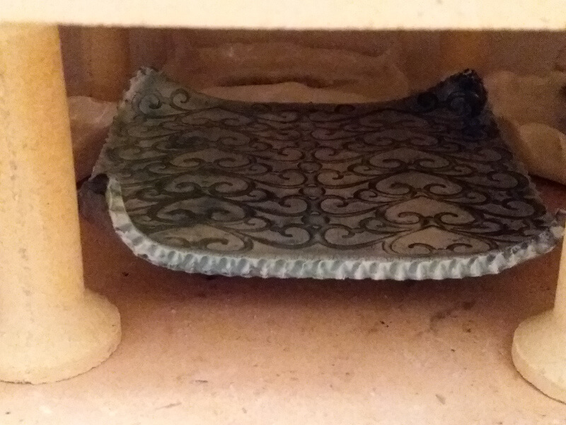 Immagine del sottobicchiere nel forno in ceramica